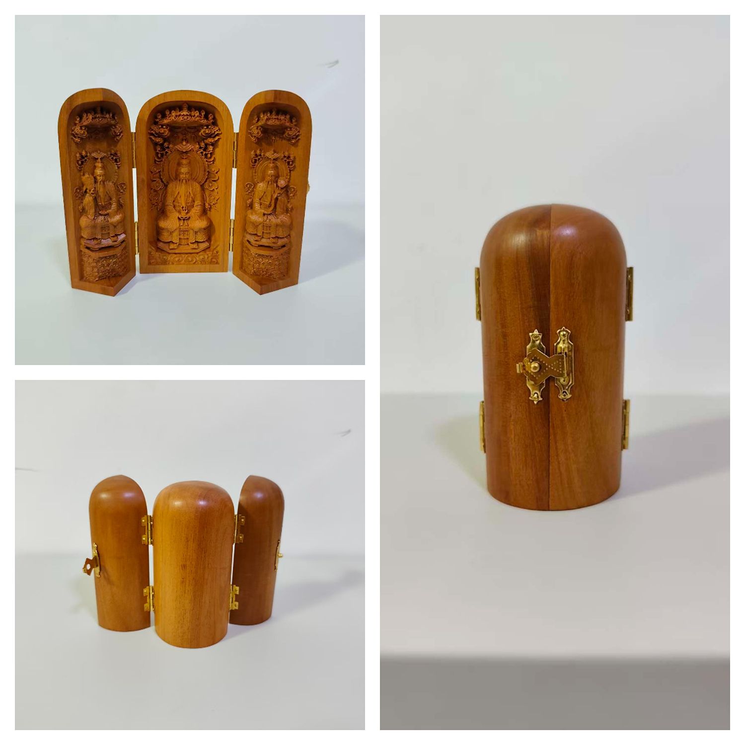 Wooden Carving of the Three Pure Ones Patriarchs - Image 5