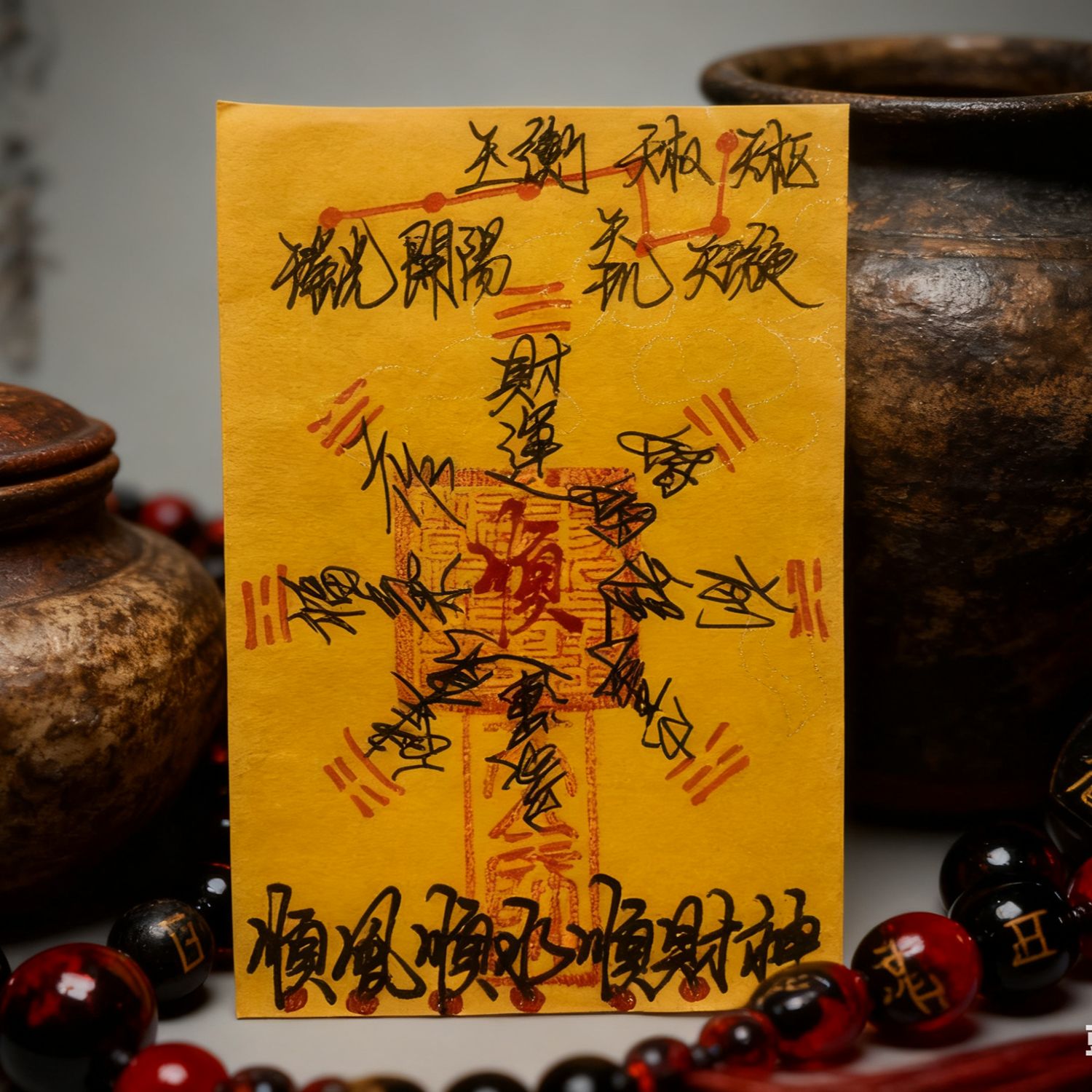 Hand-painted paper charms-fortune