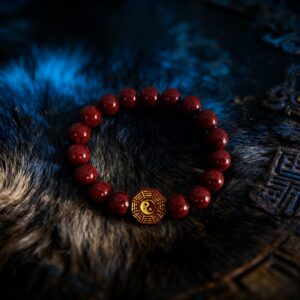 Liuli Cinnabar Yin-Yang Bracelet