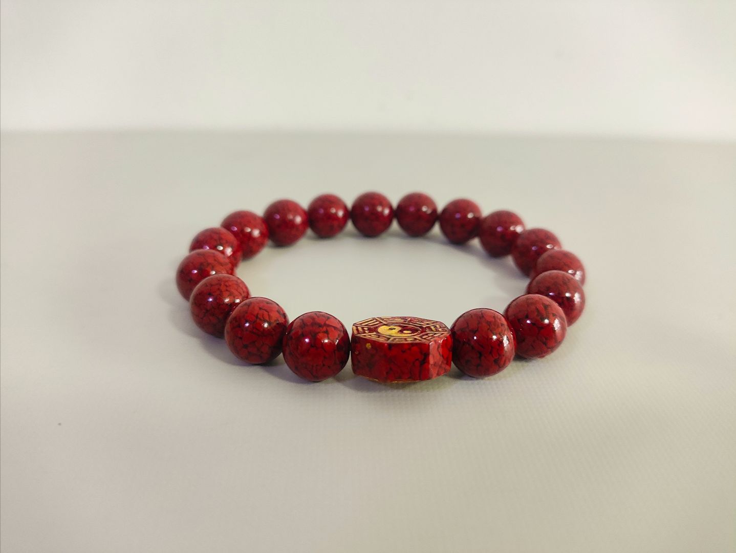 Liuli Cinnabar Yin-Yang Bracelet - Image 4