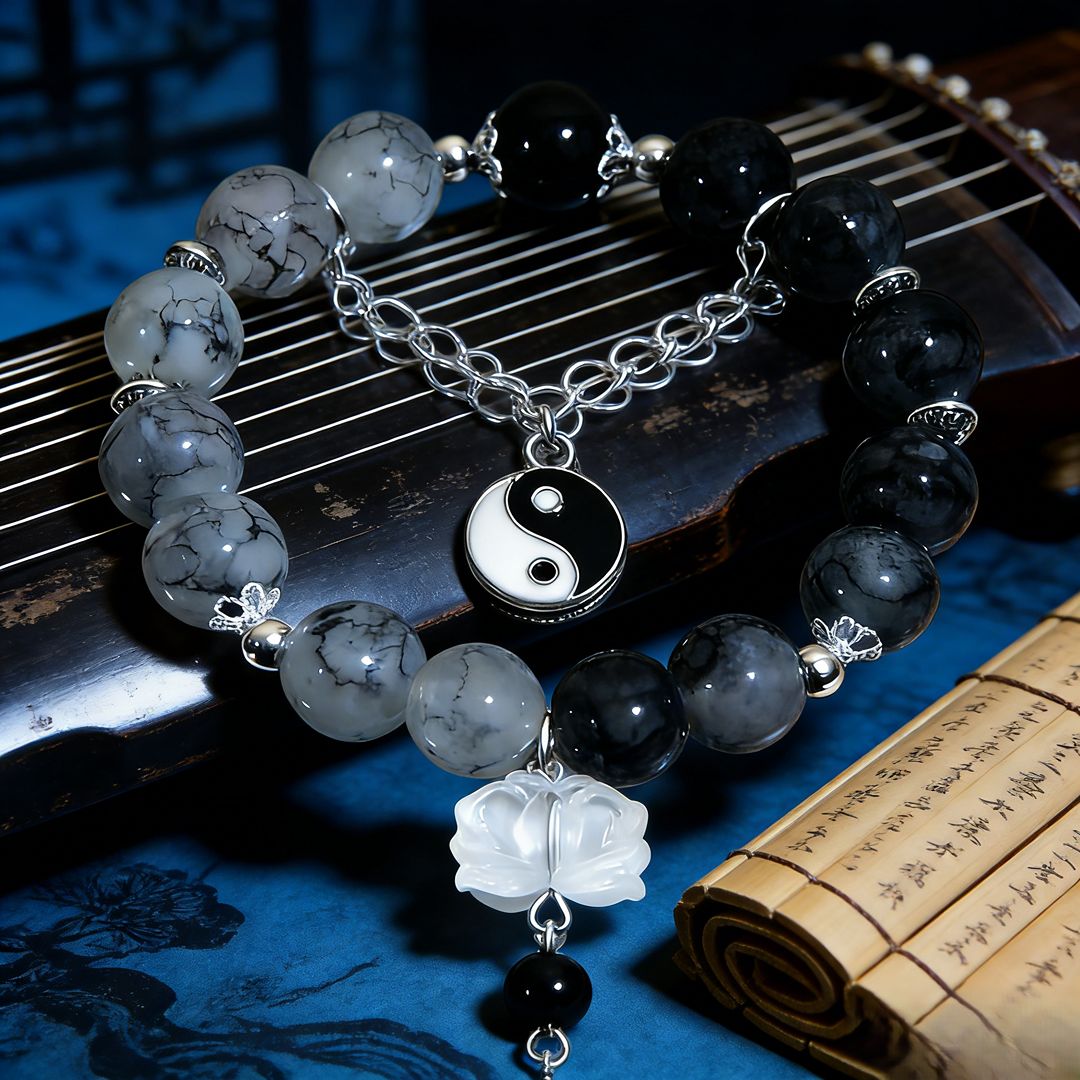 Tai Chi Mountain Ghost Flower Money Bracelet, Taoist New Chinese Style Energy Bracelet - Image 6