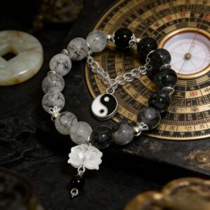 Tai Chi Mountain Ghost Flower Money Bracelet, Taoist New Chinese Style Energy Bracelet