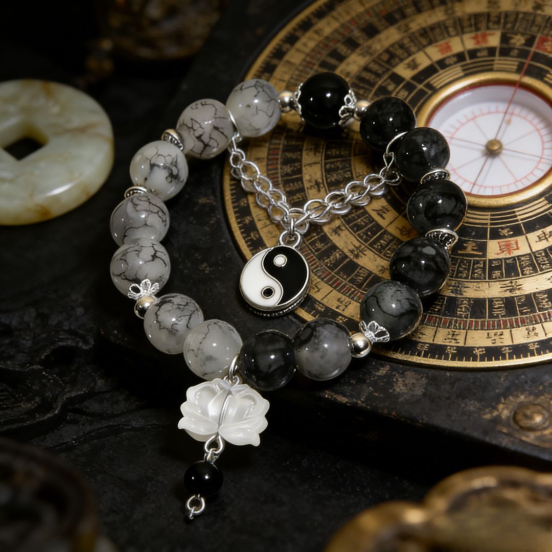 Tai Chi Mountain Ghost Flower Money Bracelet, Taoist New Chinese Style Energy Bracelet