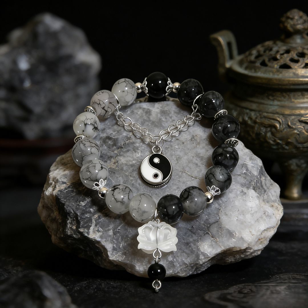 Tai Chi Mountain Ghost Flower Money Bracelet, Taoist New Chinese Style Energy Bracelet - Image 4